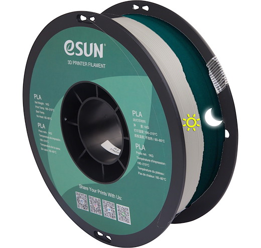 Filament PLA Glow in the dark Blau 1.75mm