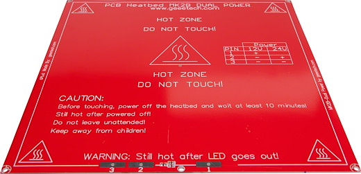 MK2b Heated Bed Mendel/Prusa 214mm x 214mm