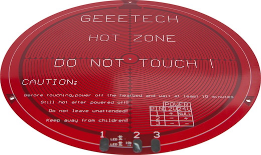Round PCB heatbed for Delta Rostock mini Diameter 215mm