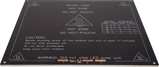 MK3 Alu Heated Bed 220mm x 220mm
