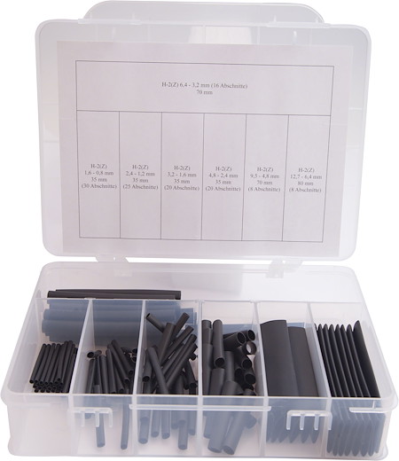 Shrink tubing assortment, 127 pieces