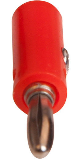 Banana plug isolated, 4mm pin red