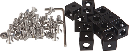 MakerBeam Corner cubes black 12p