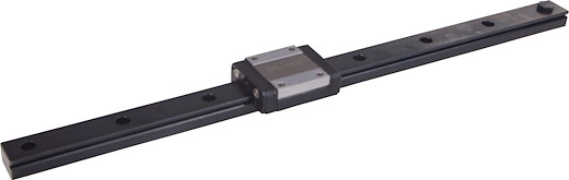 Schwarz eloxierte Linearschiene 12mm / 600mm lang