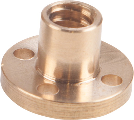Trapezoidal thread nut TR 8 x 2 Brass