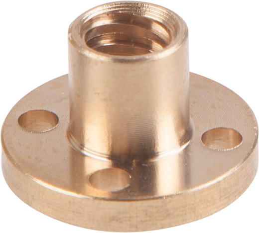 Trapezoidal thread nut TR 8 x 4 Brass
