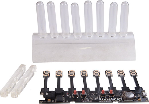 LED-Tube-Clock Bausatz, LED-Uhr im Röhrendesign