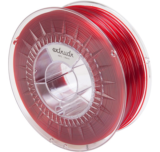 Filament PET-G Rot Transparent 1.75mm