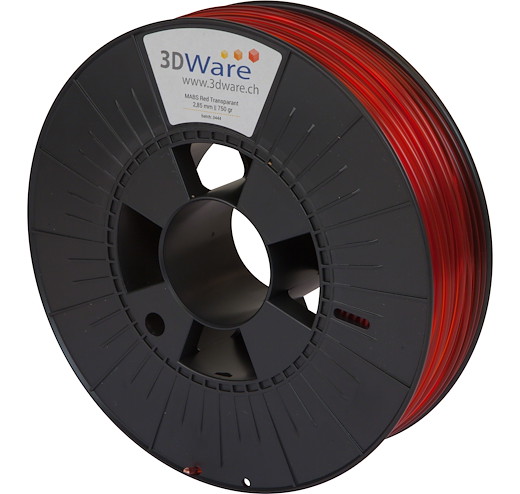 Filament M-ABS Rot transparent 3mm
