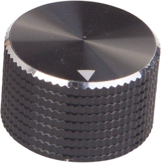 Rotary knob Aluminium black 15.5mm high v2