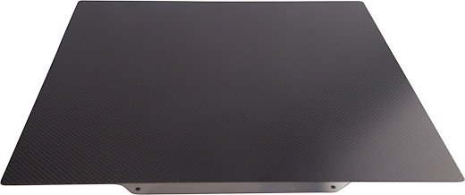 Federstahlblech mit Kohlefaserbeschichtung / glatter schwarzer PEI-Beschichtung, 235mm x 235mm