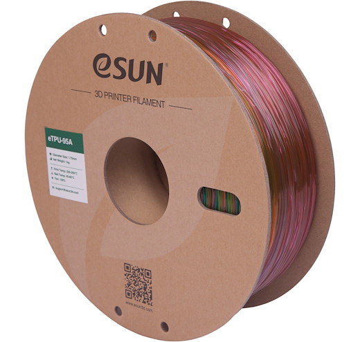 Filament TPU 95A Transparent Regenbogen C 1.75mm