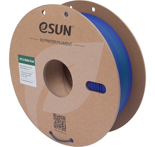 Filament PLA Matt zweifarbig Grün Blau 1.75mm