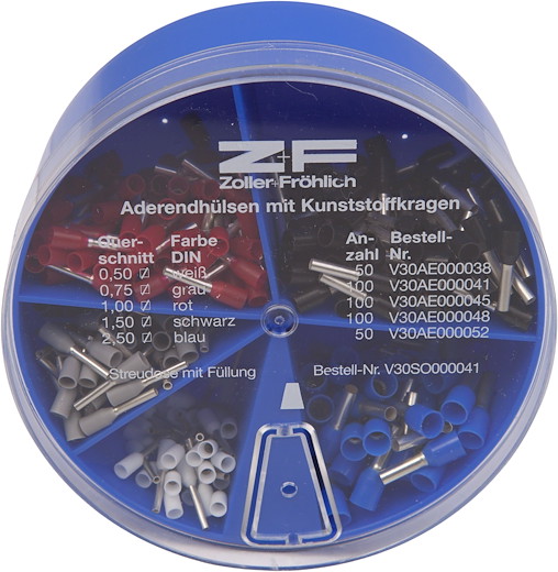 Wire end ferrule box 0.5 mm² to 2.5 mm² insulated